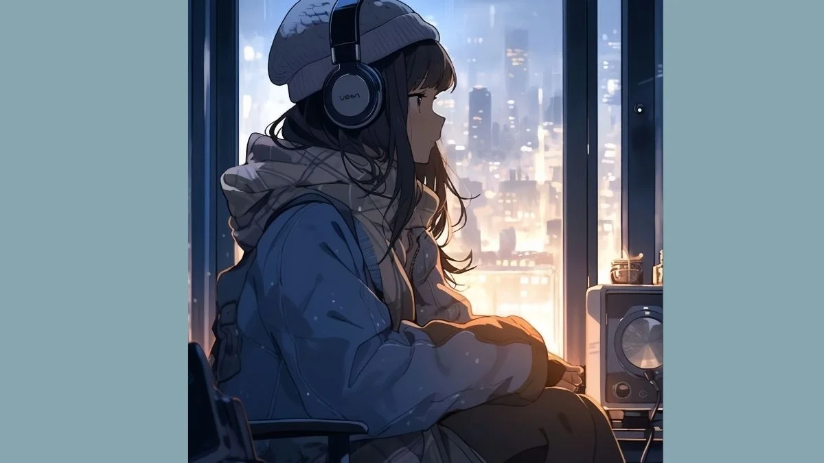 mẫu vẽ tranh anime nữ buồn đăm chiêu