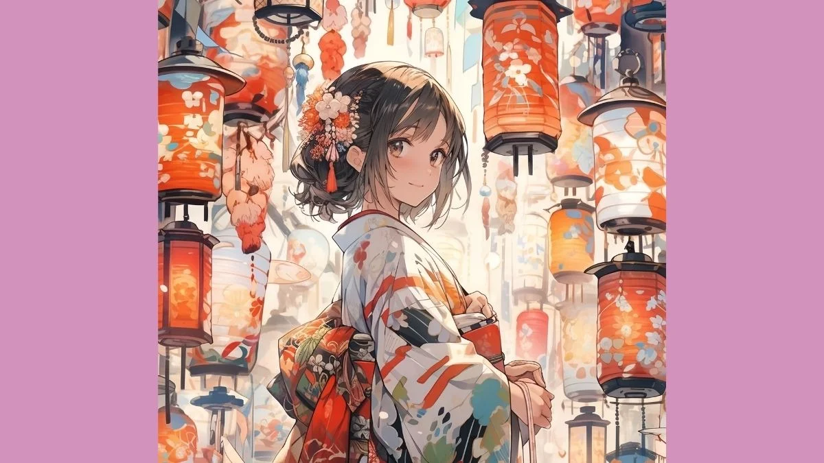 Hình ảnh vẽ tranh Anime nữ cổ trang dễ thương
