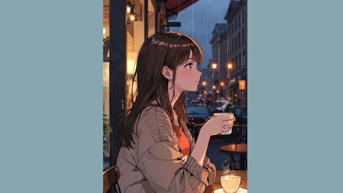 Hình vẽ tranh anime nữ buồn 4k