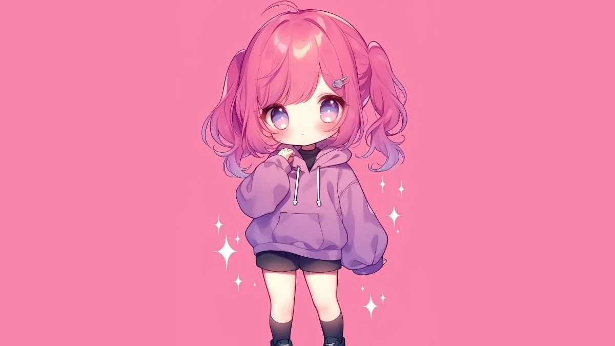 tranh vẽ Anime nữ chibi đẹp