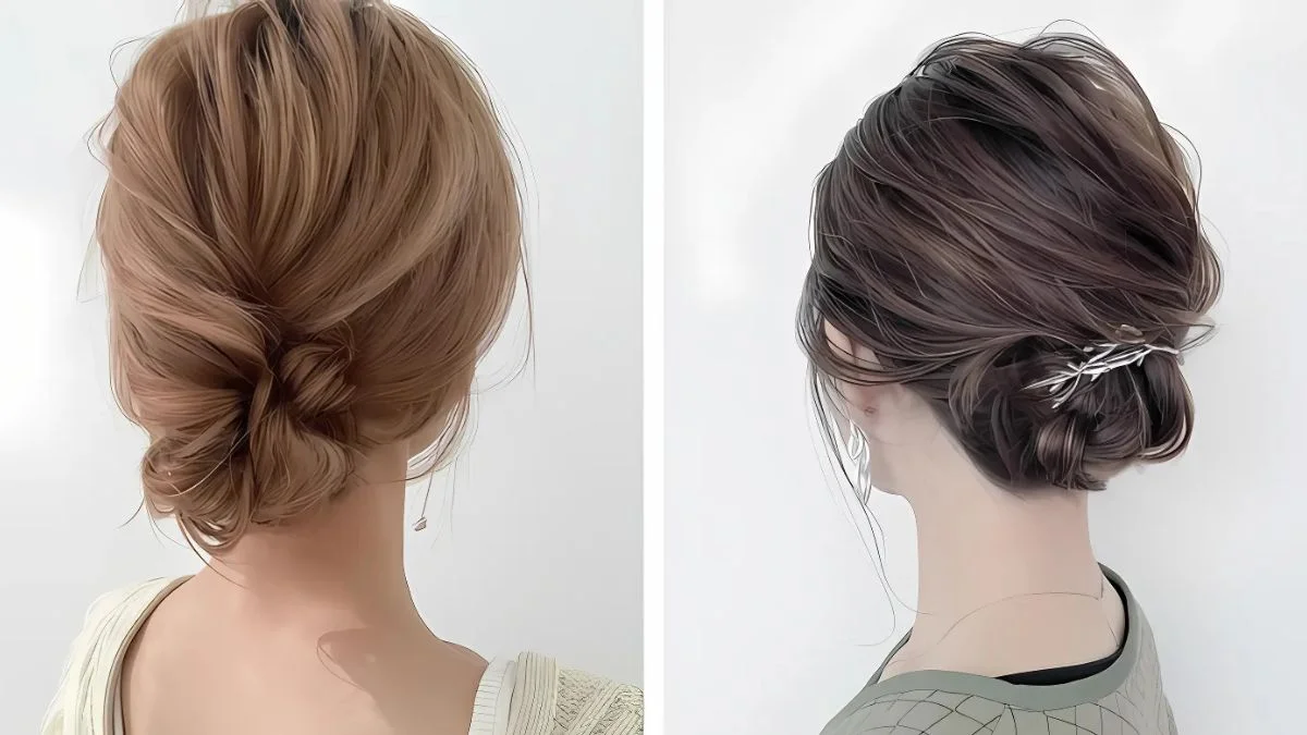 Cách buộc tóc ngắn búi thấp