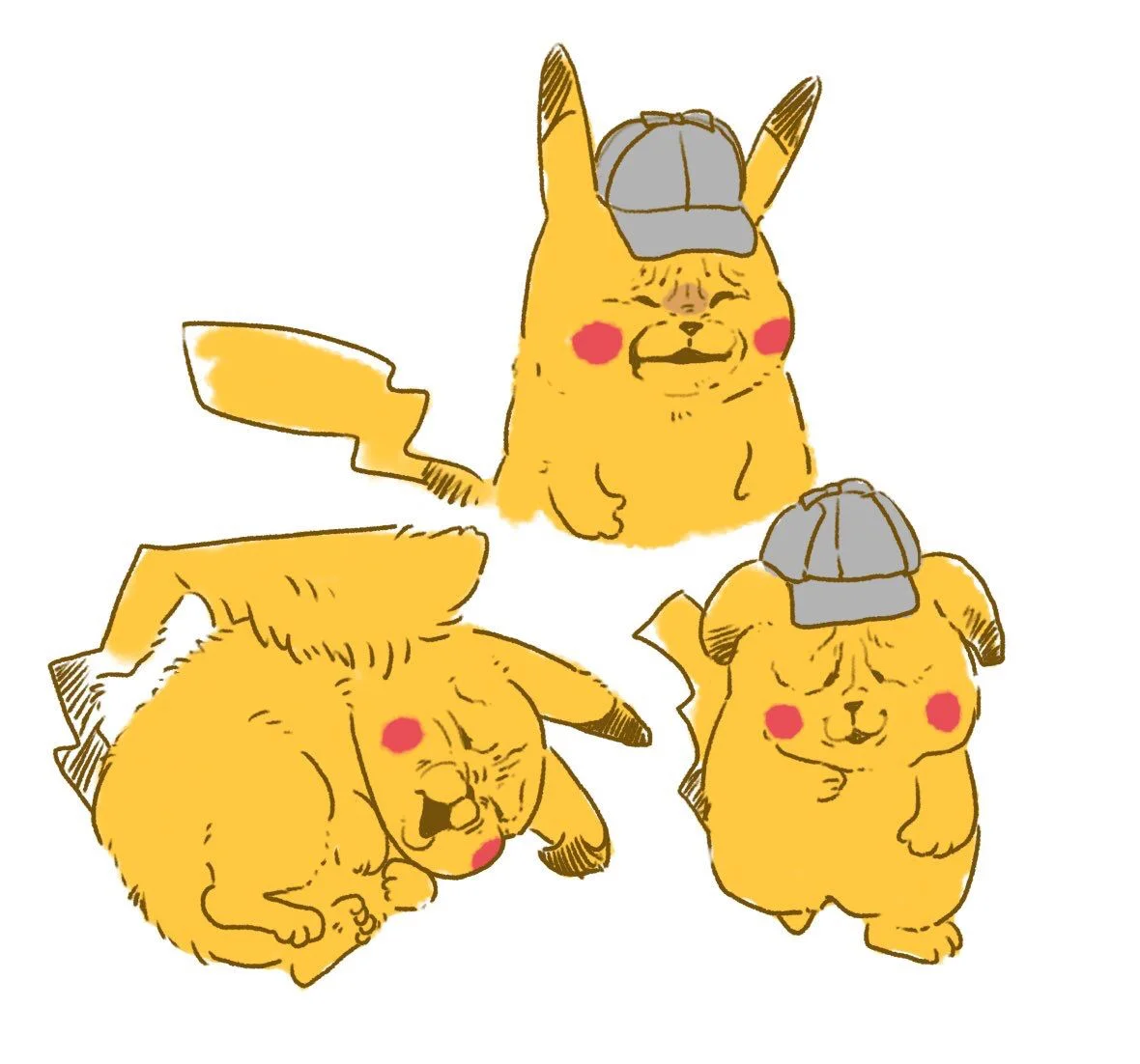 hình nền iphone đẹp Pikachu đội mũ侦探 hoạt hình