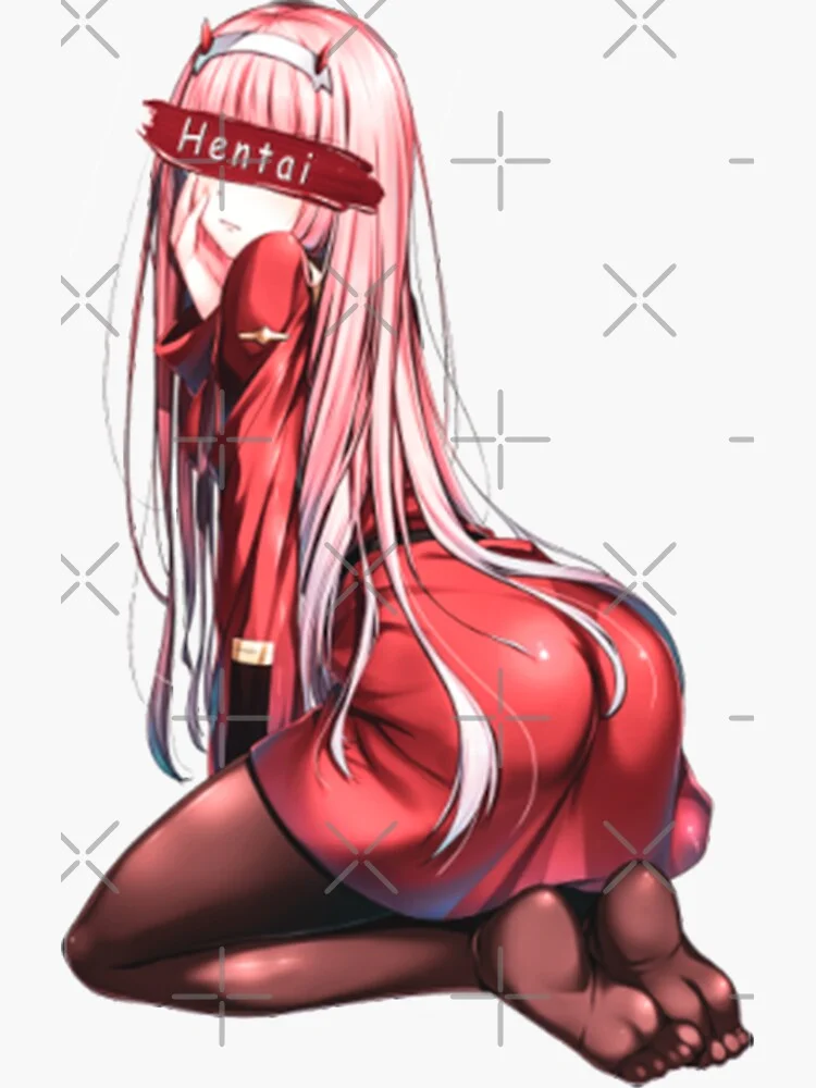 Anime. Darling in the FranXX. Zero two (02). Senpai. Hentai. Colorful." Sticker for Sale by Sightenly | Redbubble