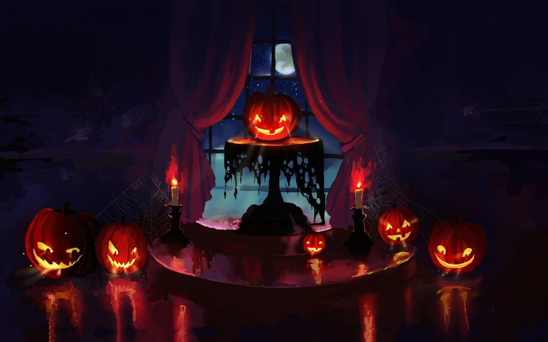 Trang trí tiệc Halloween với nhiều bí ngô