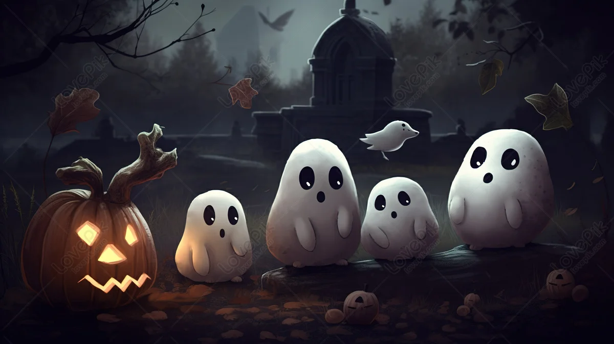 Những chú ma nhỏ và bí ngô đêm Halloween