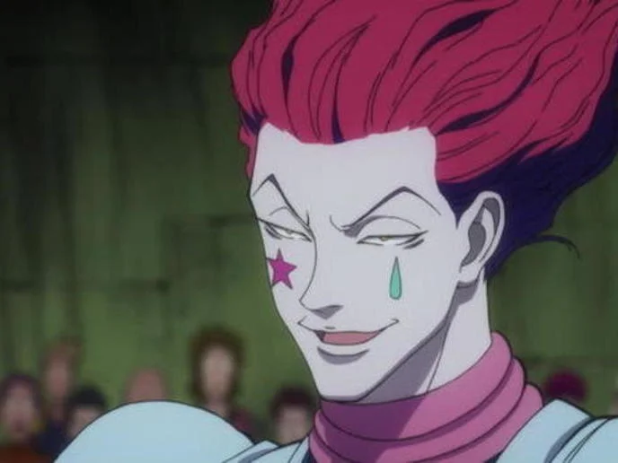 Hình nền máy tính chill Hisoka anime đang mỉm cười