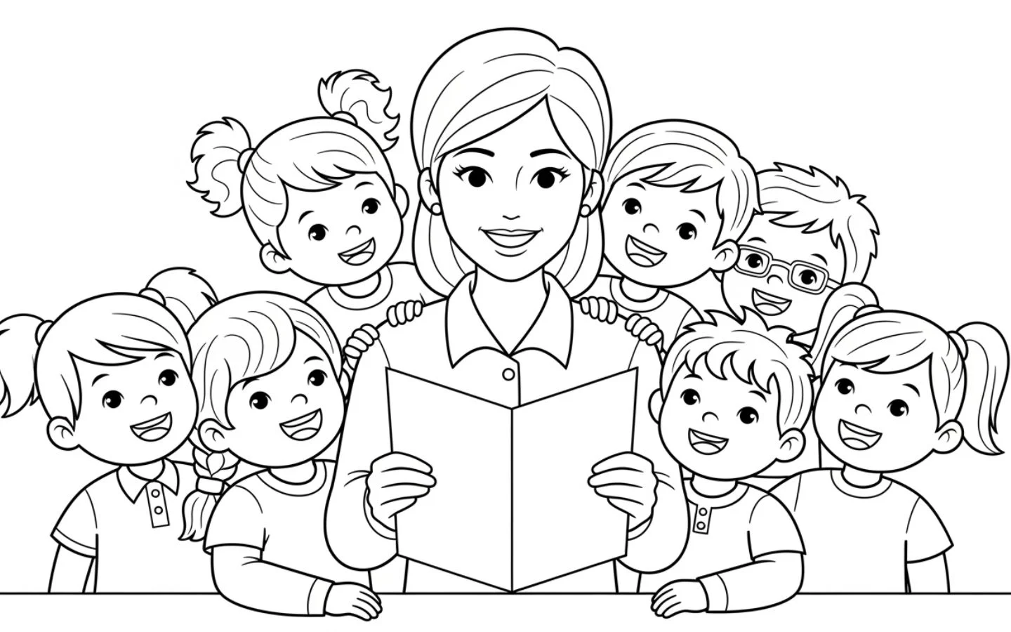 Cô đọc truyện cho học trò nghe