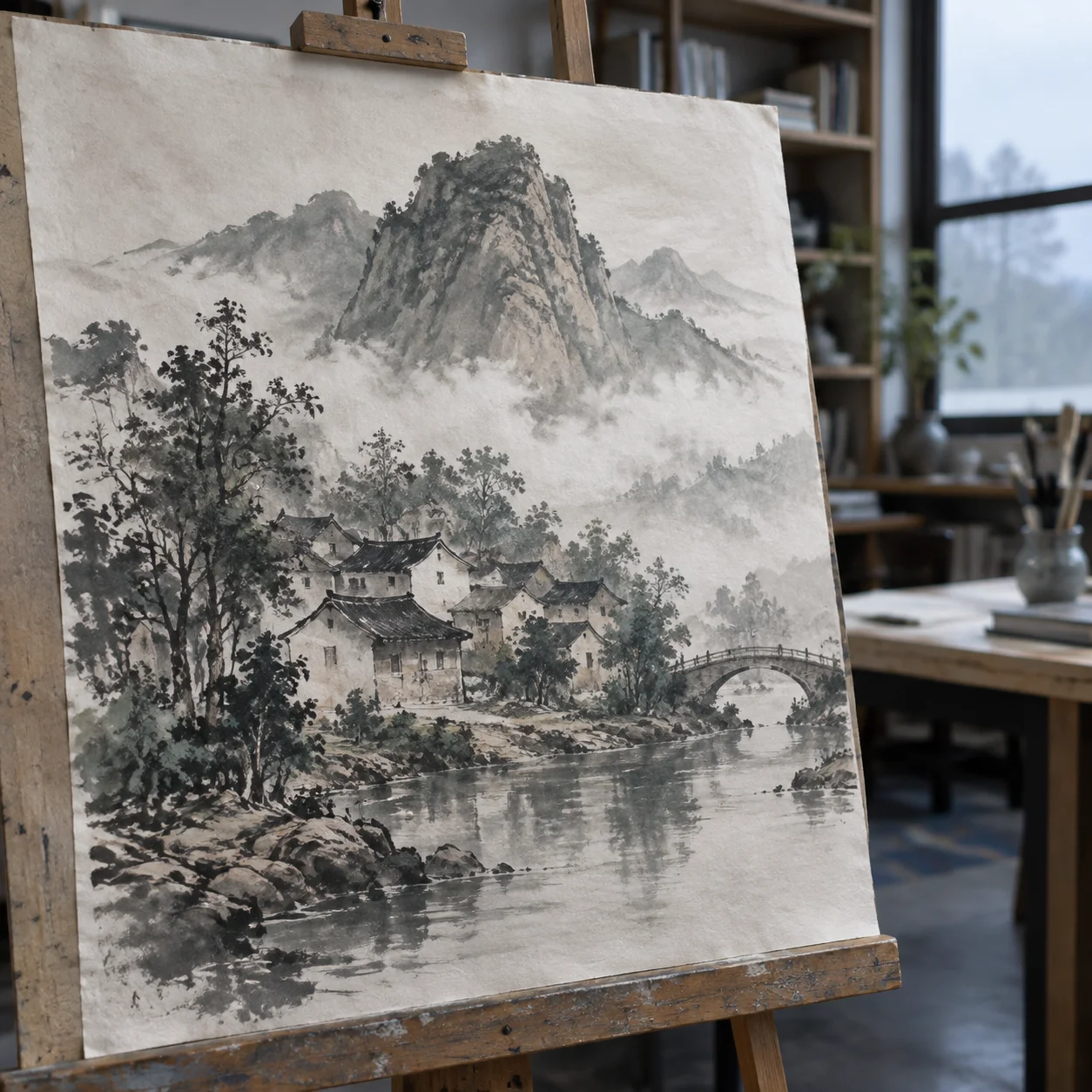 Bộ ảnh tranh thủy mặc, tấm 24
