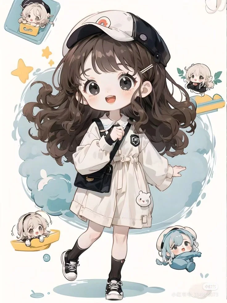 hình chibi dễ thương vẽ nữ (4)