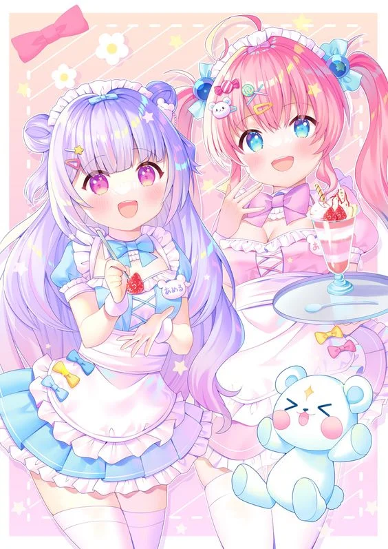 hình chibi dễ thương vẽ nữ