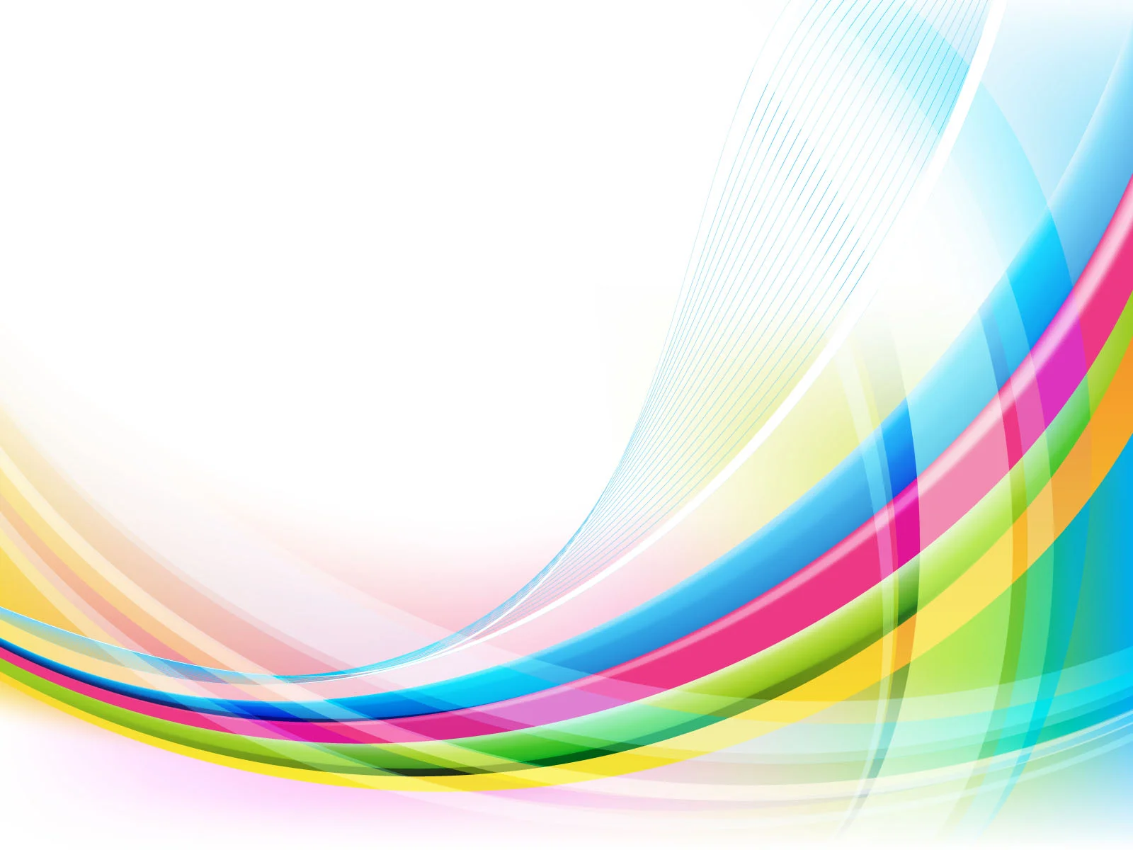 Hình nền PowerPoint trắng với dải sóng màu cầu vồng chuyển động