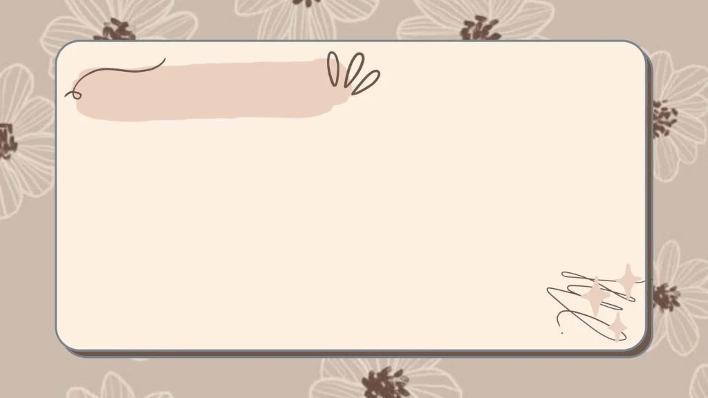 Hình nền PowerPoint đẹp khung giấy màu kem với hoa văn nâu vintage