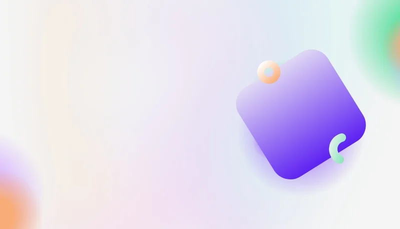Hình nền PowerPoint pastel tối giản với hình khối tím bo góc