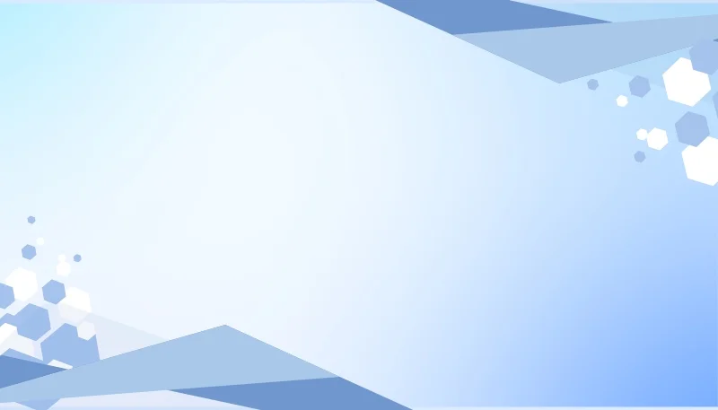 Hình nền PowerPoint đẹp màu xanh pastel với các mảng hình học đa giác và không gian trung tâm thoáng