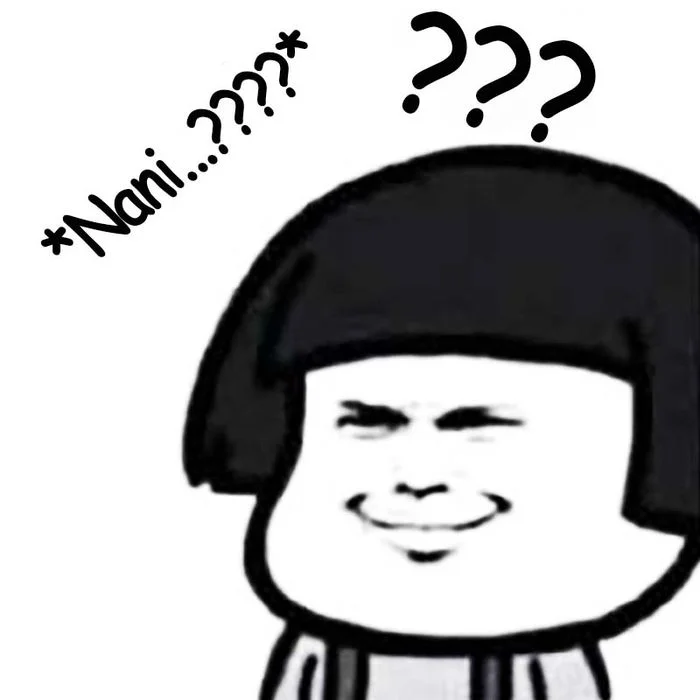 Hình ảnh hài hước với meme nhân vật đang thắc mắc Nani