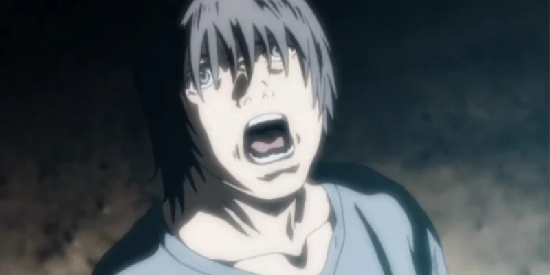 Hình đại diện anime nam với biểu cảm hoảng loạn đang hét trong bối cảnh tối