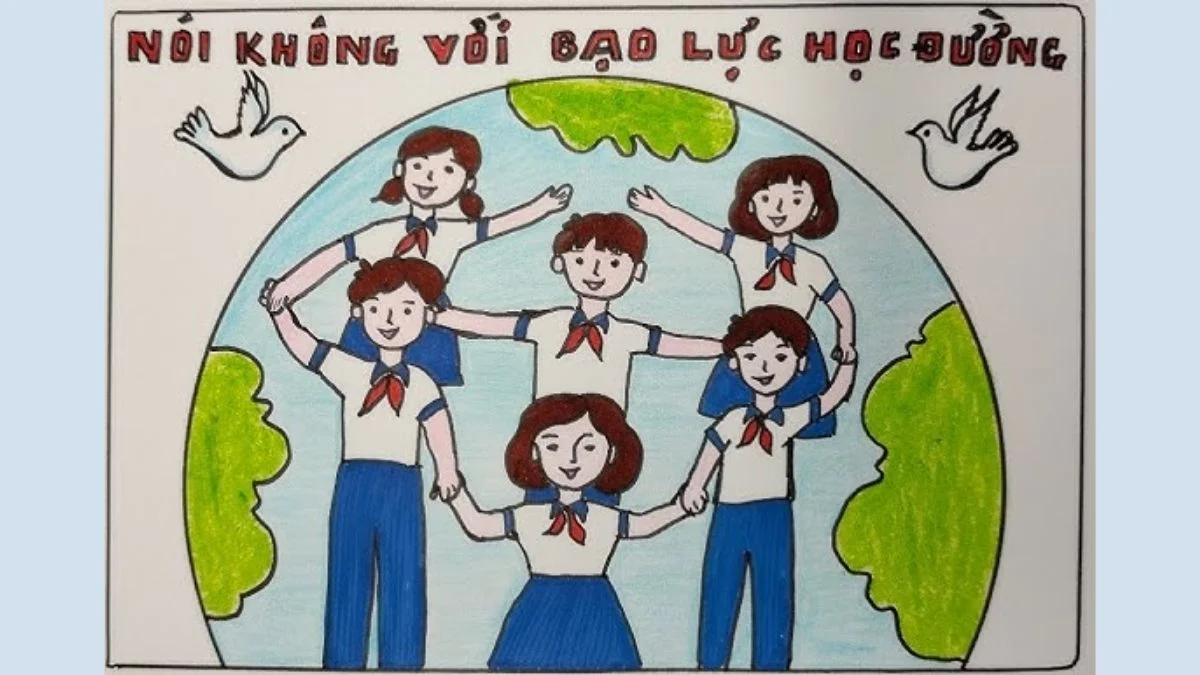 tải vẽ tranh bạo lực học đường 4k