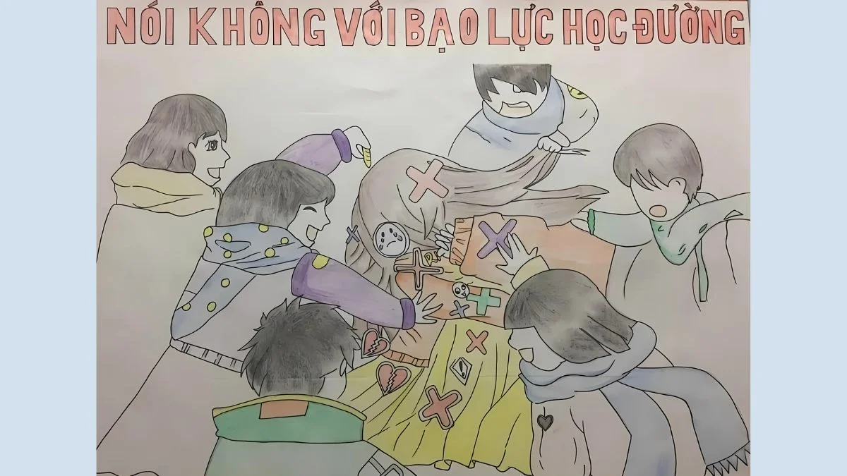 vẽ tranh bạo lực học đường ý nghĩa