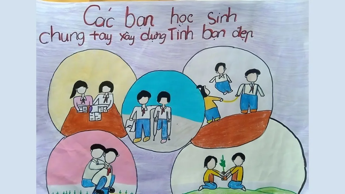 tải ảnh vẽ tranh bạo lực học đường (2)
