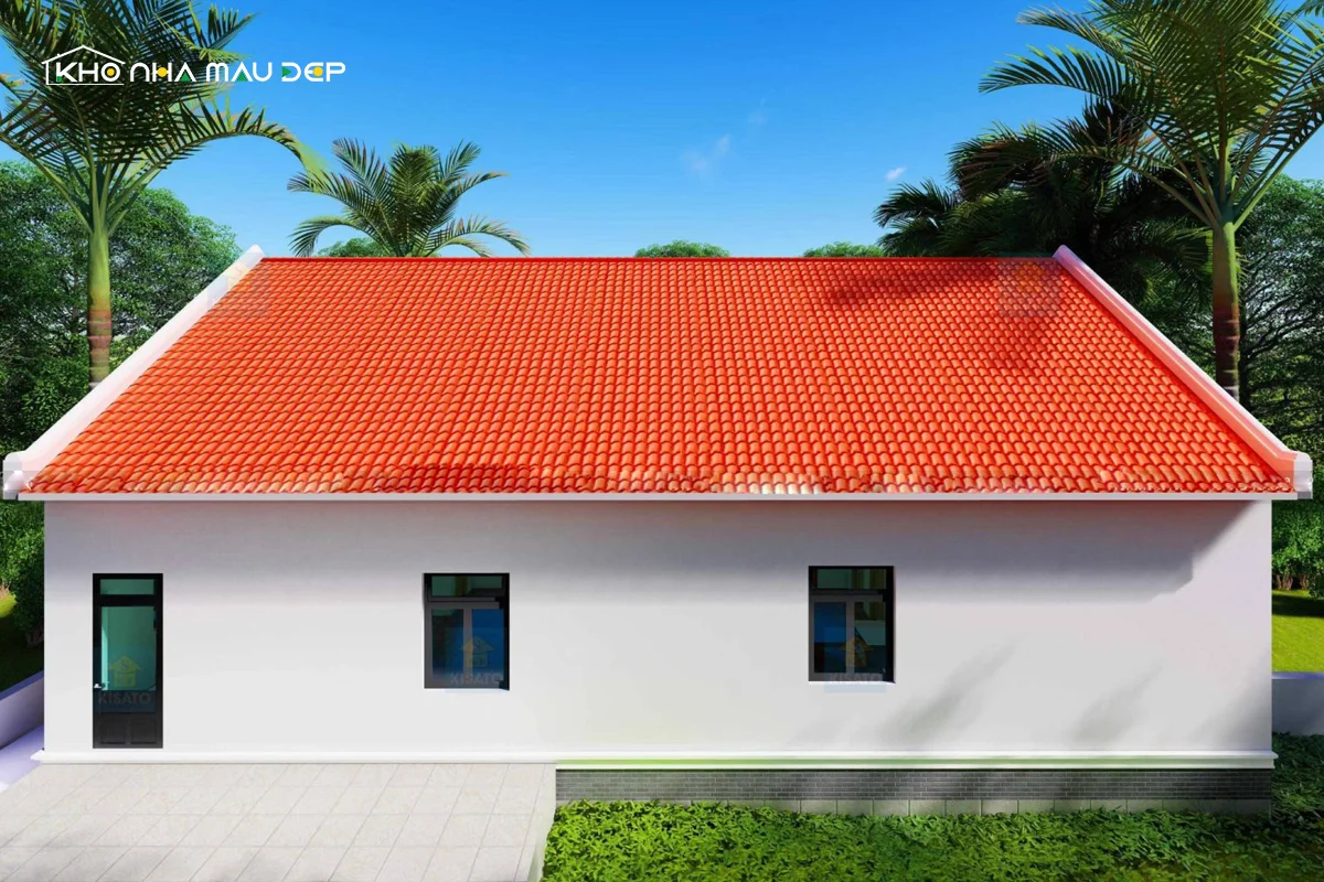 Thiết kế nhà mái ngói đỏ truyền thống kết hợp hiện đại đầy ấn tượng